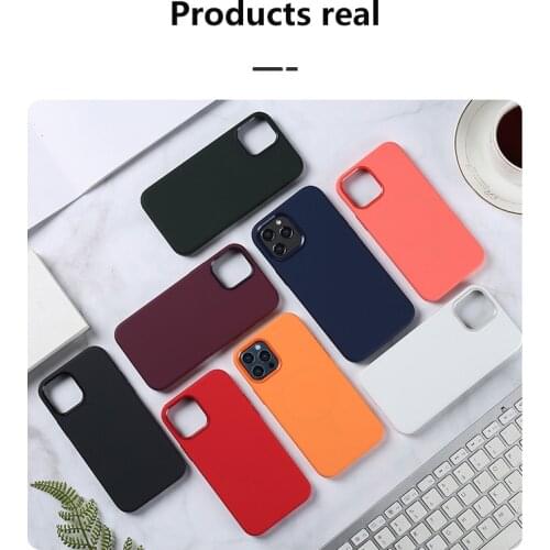 The latest spring coloring applies to iPhone12 series with signs pure liquid silicone casing 12Promax two-color button anti-fall
