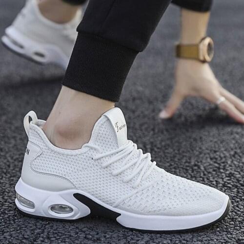 New Air Mesh Running Shoes For Mens Outdoor Lace-up Breathable Casual Sneakers Mens Fitness Slip On Bona Walking Sports Shoes