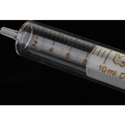 New 10mL Large Diameter Glass Sampler Syringe Scrub Injector(Pack Of 10Pcs)