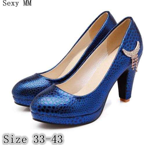 Platforms High Heels Women High Heel Shoes Pumps Stiletto Woman Party Wedding Shoes Kitten Heels Plus Size 33 - 40 41 42 43
