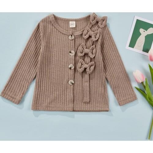 Pudcoco Toddler Kids Baby Girls Knitted Sweater Autumn Clothes Cardigan Button Coat Long Sleeve Tops Children Outwear
