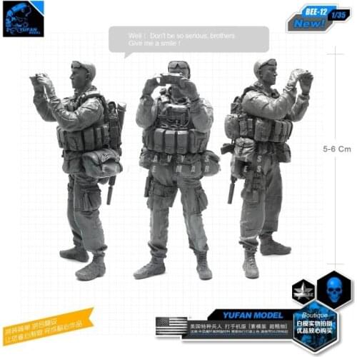 1/35 Modern US Special Forces Soldiers Take Pictures of Resin Soldiers BEE-12