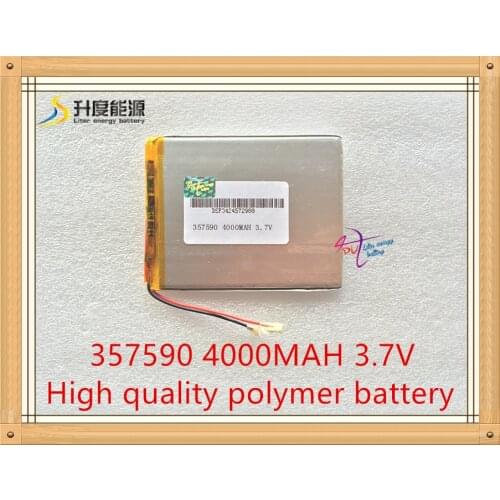 1PCS Size 357590 3.7V 4000mah Lithium Tablet polymer battery with Protection Board For PDA Tablet PCs Digital Products