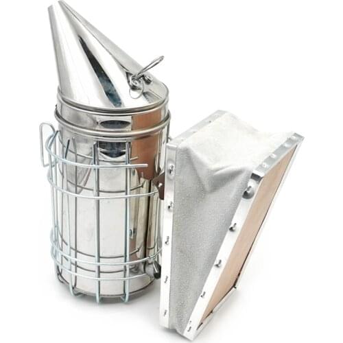 1PCS Manual Beekeeping Smoker Sprayer Stainless Steel Bees Smoke Transmitter Kit Beehive Tools Apiculture Smoke Sprayer Tools