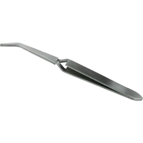 1PC Rhinestones Gem Decor Black Eyelash Extension Tweezers Makeup Tool New Stainless Steel Tweezer Nail Art Acrylic Picking Tool