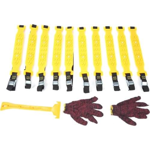 10pcs Car Truck Driving Security Tire Chian for Outdoor Winter Snow Mud Anti-Skid TPU Tire Chian Non-Slip Chian New Arrivals