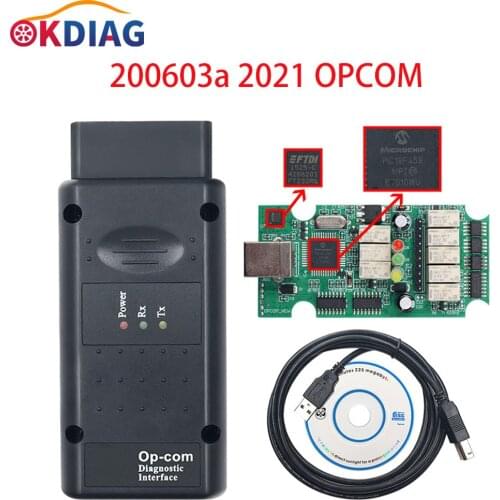 2021 OPCOM Profession 200603a with FTDI FT232RQ PIC18F458 Chip for Opel Car Diagnostic Scanner OP-COM V2021 For Cars Till 2021