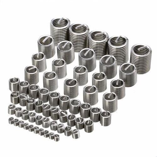 50pcs M6 1D-3D Wire Thread Insert Helicoil Stainless Steel Easy Install Repair Tool Wire Threaded Inserts