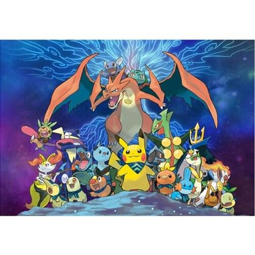 5D DIY Full Round/Square Diamond Painting Cartoon Pokemon 3D Embroidery Cross Stitch Rhinestone Mosaic Home Decor Gift