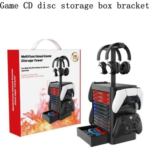 For PS5 All-in-one Storage Bracket for Xbox Series X Game Disc Storage Box Bracket Storage Rack