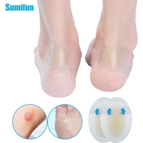 1Pairs Oval Shape Gel Pads Heel Blister 44 x 69mm Prevention Hydroseal Adhesive Bandages for Feet and Guard Skin D1407