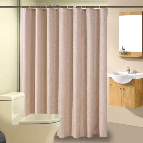 GY3578 Simple Striped Polyester Fabric Shower Curtain Sets Bathroom Decor Hooks Waterproof