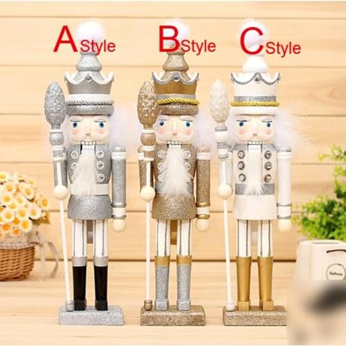 Toy 42cm Gold Silver shiny unique super cute puppet Nutcracker Candy Man birthday Christmas gift HT073