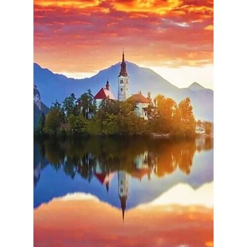 Paint By Number Landscape Drawing On Canvas Scenery Hand Painted Painting Art Gift DIY Pictures By Numbers Home Decor