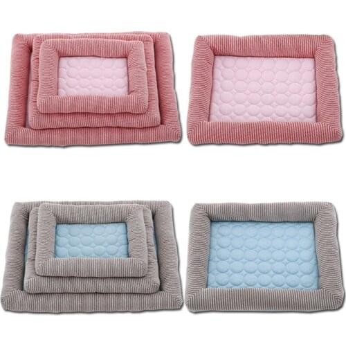Summer Cooling Dog Mat Crates Beds Comfortable CoolCore Cloth Pet Mat For Keeping Cool Cat Dog Pads