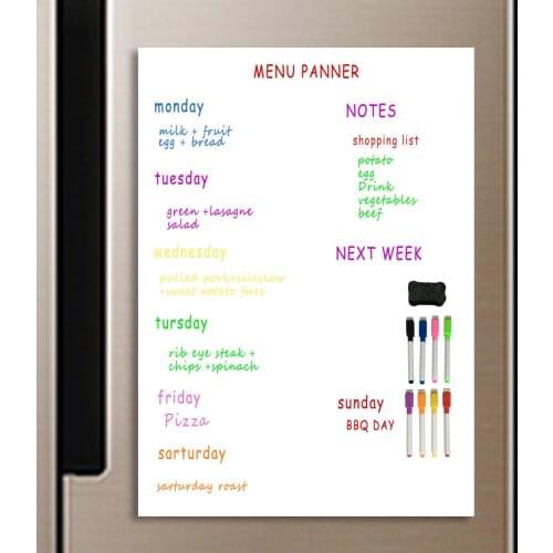 Magnetic Dry Erase Whiteboard Sheet for Fridge - Dry Erase Board for Refrigerator - Kitchen Whiteboard - Refrigerator Magnets