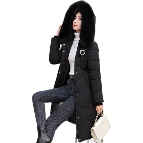 Fashion Winter 2021 Womens Coats Mid-Length Parkas New Plus Size Down Padded Coat Female Loose And Thin Padded Jacket