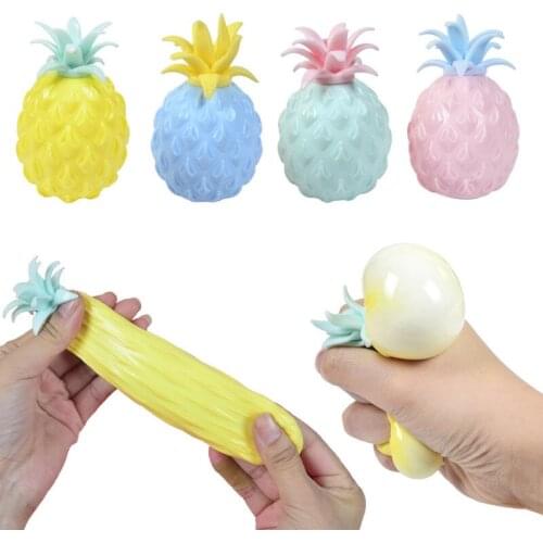 Stress Ball Pineapple Stick Wall Ball Stress Relief Ceiling Balls Squash Globbles Decompression Toy Target Ball Fun Toy Gift