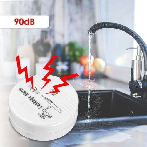 Independent Wireless Water Leakage Sensor 90dB Volume Loudly Alert Alarm Water Leak Alarm Detector for Home Kitchen Toilet Floor