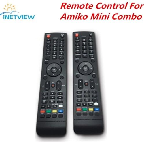 5pcs/Lot Newest Arrive Free shipping Singapore Amiko mini combo remote controller for Amiko mini combo receiver