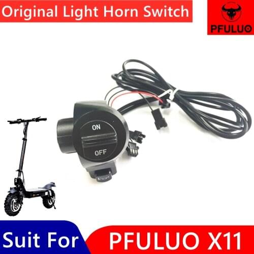 Original Light and Horn Switch For PFULUO X-11 KickScooter Smart Electric Scooter Foldable Skateboard Hoverboard Switch Parts