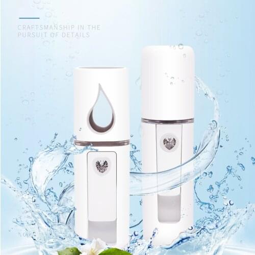 Portable Small Humidifier USB Rechargable Handheld Water Meter Charging Mini Steamed Face Humidifier With/Without Mirror