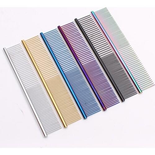 19*3.4cm Professional Hot Hair Comb Hairdresser For Dog JP Stainless Pets Hair Combs Hairbrush Hairdressing Combs Hair Care 6703