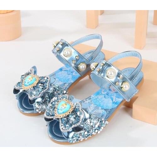 Toddler Girls Princess Sandals Summer Kids Sparkly Sequin Shoes Girls Birthday Party Flats Sandals Dance New Fashion Sandals 3t
