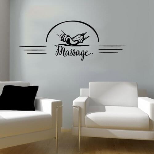 Therapy Hands Massage Salon Relax Spa Room Wall Decal Health Interior Decoration Vinyl Window Stickers Waterproof ov81