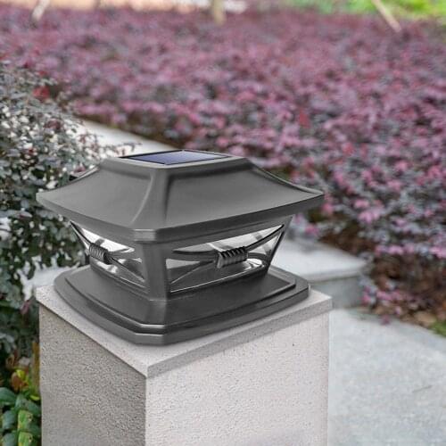 Waterproof Solar Pillar Light Outdoor Garden Post Cap IP44 Waterproof LED Fence Street Patio Courtyard Cottage Lamp