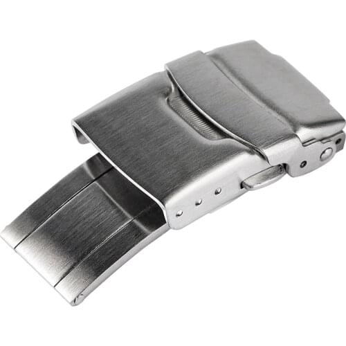 Stainless Steel Solid Double Push Button Fold Watch Buckle Butterfly Deployment Clasp Watchband Buckle 24mm 22mm 20mm 18mm