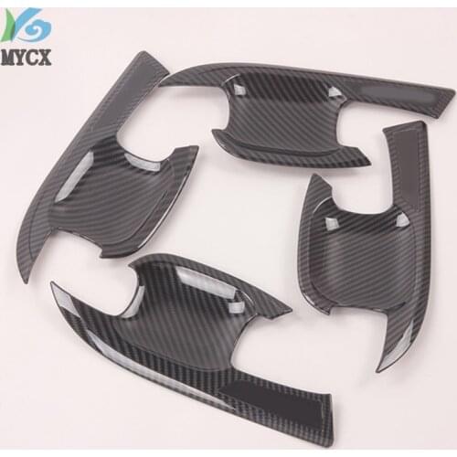 2020 2021 Carbon Fiber Strips For Ford Escape/Kuga Accessories Chrome Door Handle Bowl Trim For Ford Escape/Kuga