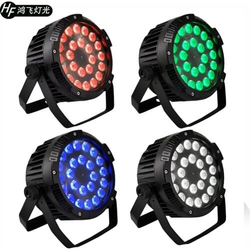 4 Pieces IP65 Waterproof Led Par Light 24x18w RGBWA UV 6in1 24x12w RGBW 4in1 DMX512 Full Color Dyeing Light