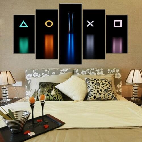 5 Piece Canvas Console Gaming Arena Wall Art Print HD Print poster Paintings Living Room Home Decor Pictures