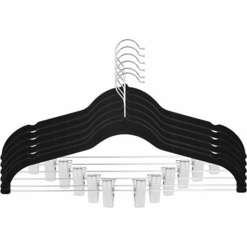 5PCS 42cm clip men and women clothes rack non-slip belt clip pants rack hanging skirt rack adult clothes rack