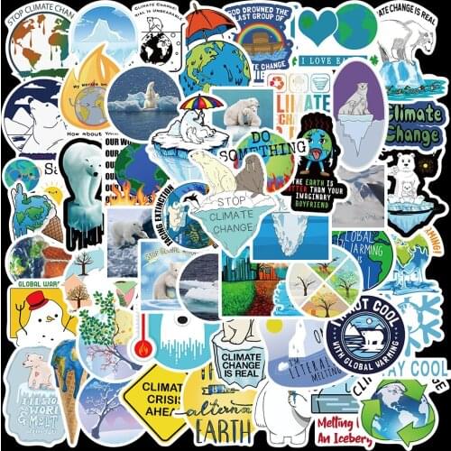 50pcs Climate Change Weather Graffiti Stickers For Motorcycles Helmet Luggage Skateboards Aesthetic Decals Sticker Children toys