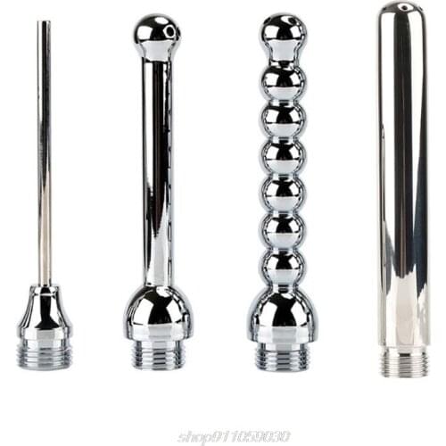 1Set Aluminum Alloy Anal Cleaning Enema Shower Bidet Anal Toilet Anus Clean Plug Solution for Adults Couples Sex A19 21 Dropship