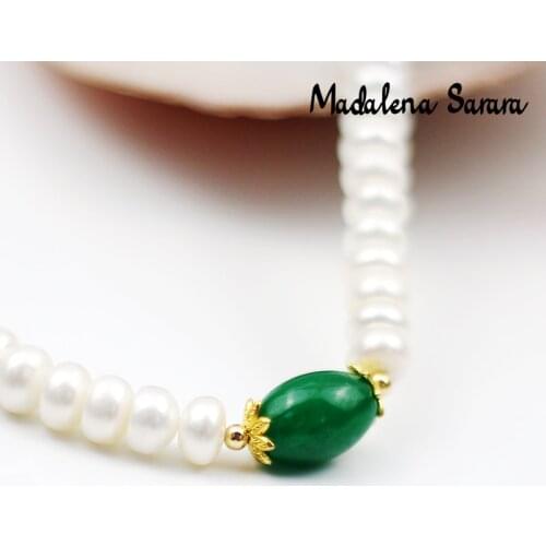 MADALENA SARARA 7-8mm Genuine Freshwater Pearl Bracelet Colorful White Purple Pink Rice Shape Pearl Women Bracelet MD-S96511