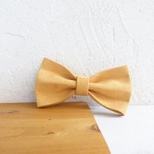 Yellow Velvet Dog Bowtie Pet Collar Accessory Puppy Cat Pet Supplies Grooming Tools Dogs Dismountable Ornamental Bow Tie