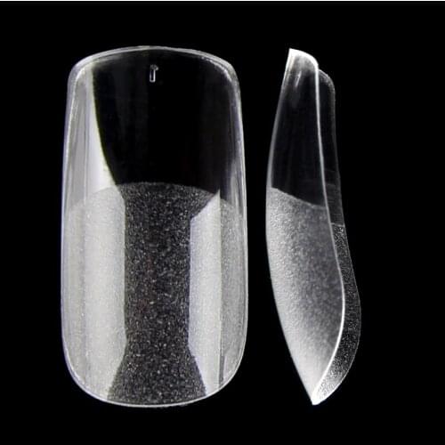 360pcs Fake Nail Tips Square Half Matte Transparent Full Cover False Fingernail Tips French Style Salon DIY Nails