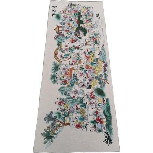 China Old Silk Thangka Like Hanging Painting Embroidery Figure Painting