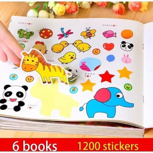 Books 0-6 Years Old Childrens Early Education Sticker Book Sticker Children Puzzle Enlightenment Clipart Baby Comic New Livres