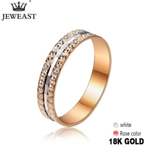 JYM 18K Gold Pure Gold Ring Real 18K Gold Solid Gold Rings Beautiful Upscale Trendy Classic Party Fine Jewelry Hot Sell New 2020