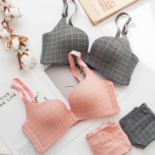Roseheart New Women Fashion Blue Pink Black One-Piece Straps Push Up Bra Sets Bralette Panties Sexy Lingerie Set Underwear