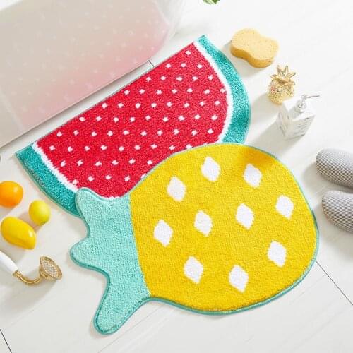 Creative Doormat Watermelo Non-Slip Floor Carpet for Bathroom Kitchen Front Door Rug Pineapple Design Entrance Mat Kids Play Mat