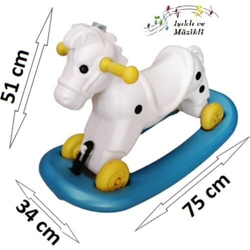 Rocking Horse Musical and Illuminated 4 Wheel