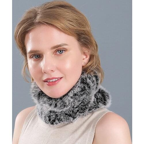 Fur muffler scarf pullover womens autumn and winter thermal rex rabbit hair scarf false collar luxury