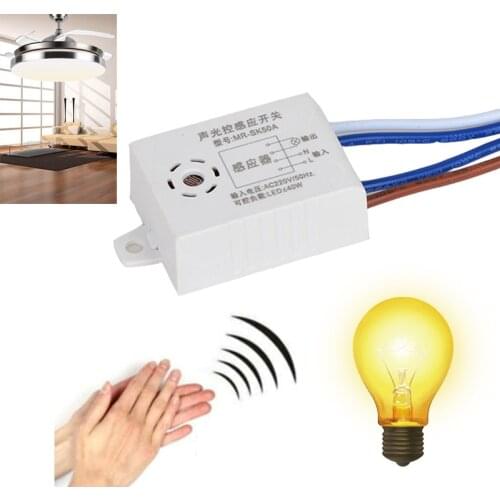 Module 220V Detector Sound Voice Sensor Intelligent Auto On Off Light smart Switch for Corridor Bath Warehouse Stair Wholesale