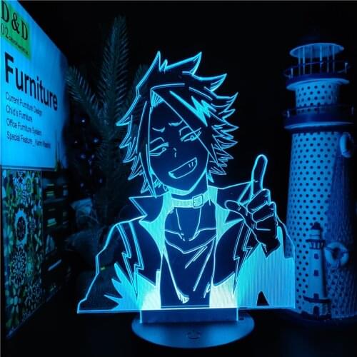 My Hero Academia 3D Night Light Denki Kaminari Anime Figure LED Lamp Manga Lampara Led Neon Lampe Boku No Hero Academia Lights