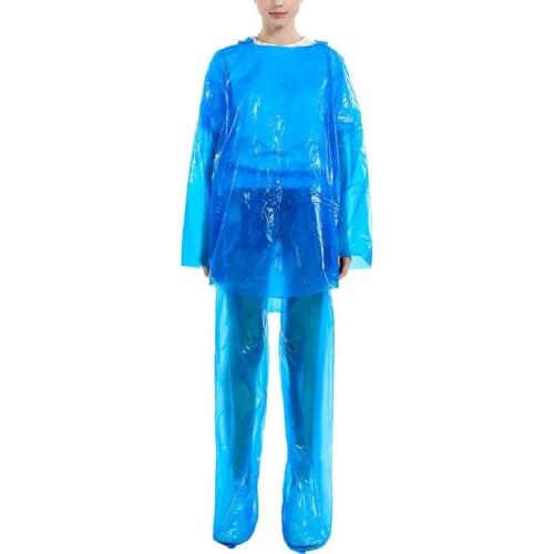 5/10pcs Unisex Disposable Raincoat Set Dustproof PE Adhesive Waterproof PVC Free Size Raincoat Suit For Hiking Fishing Anti-fog